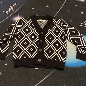 Boys cardigan black and white 5T